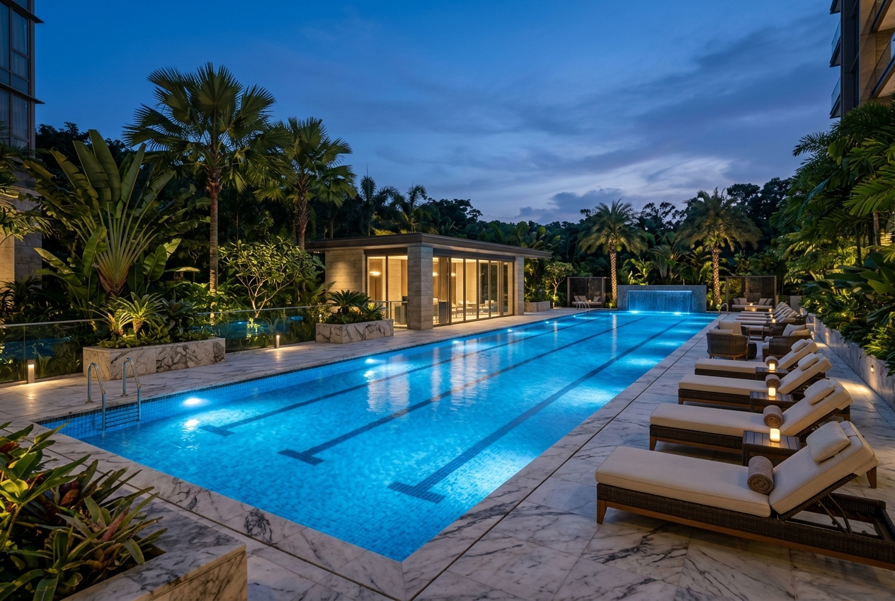 Temperature-Controlled Lap Pool
