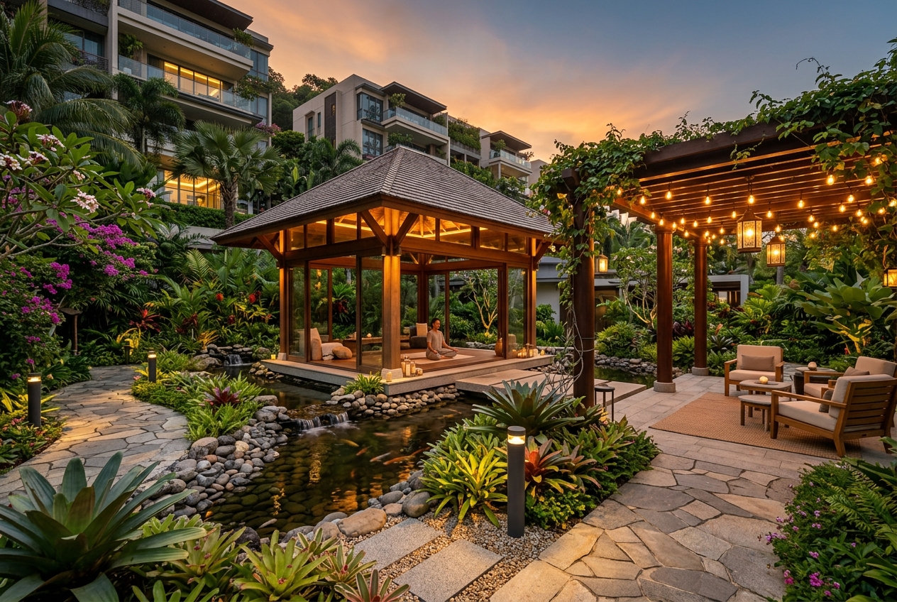 Landscaped Garden and Meditation Pavilion